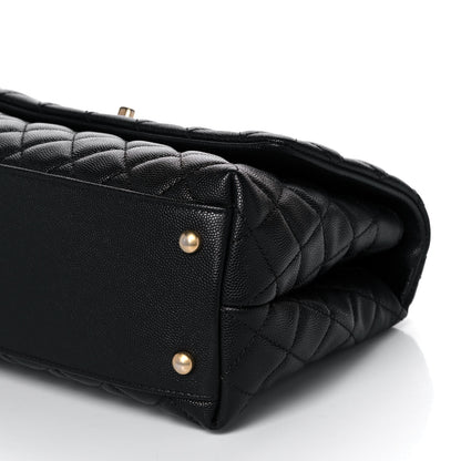 Chanel Caviar Quilted Small Coco Handle Flap Black 11 of 13