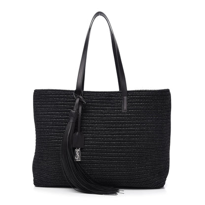 Saint Laurent Raffia Tote Black 1 of 10