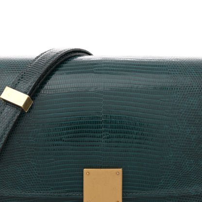 Celine Lizard Medium Classic Box Flap Bag Dark Green 9 of 12