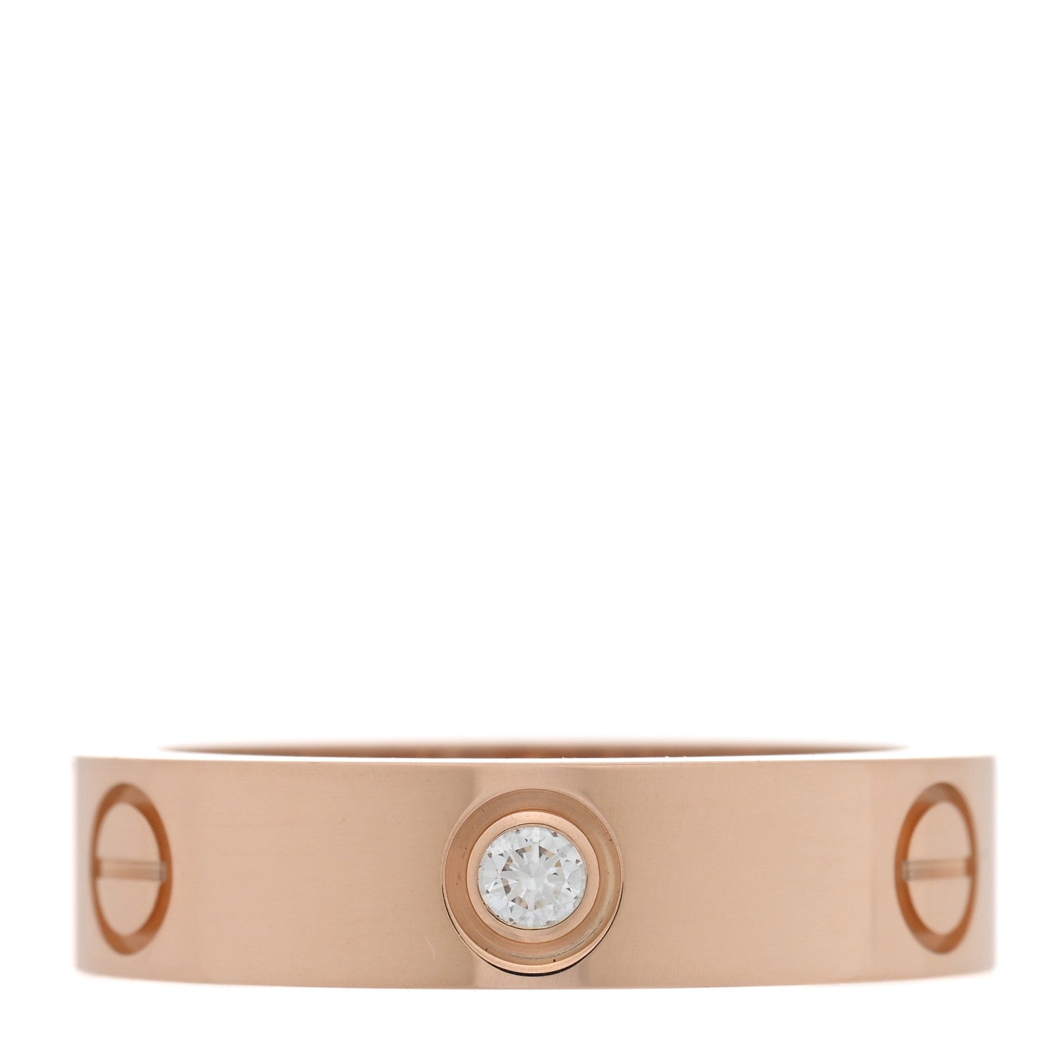 Cartier 18K Pink Gold 3 Diamond 5.5mm LOVE Ring 60 9 1 of 4