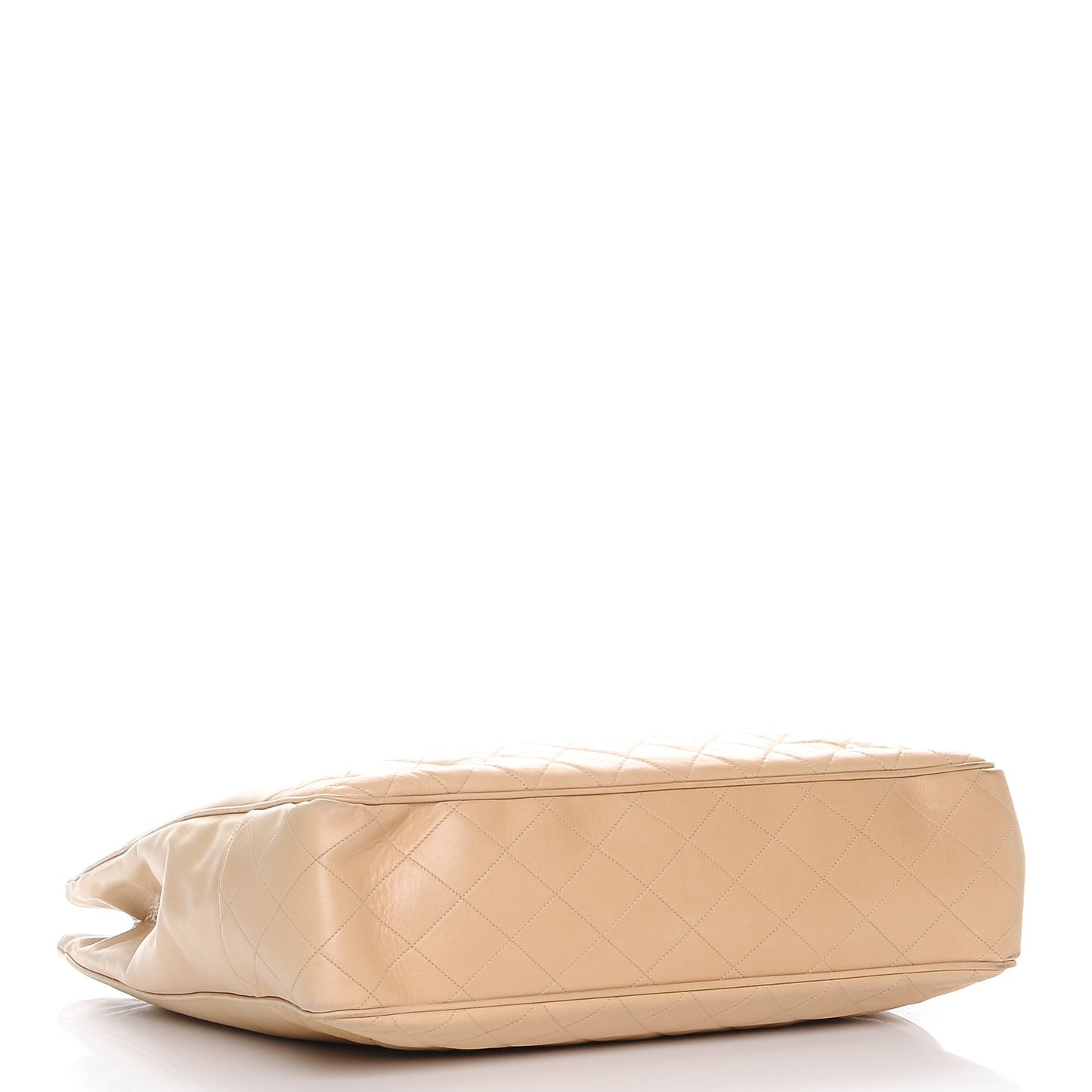 Lambskin Quilted Tote Beige