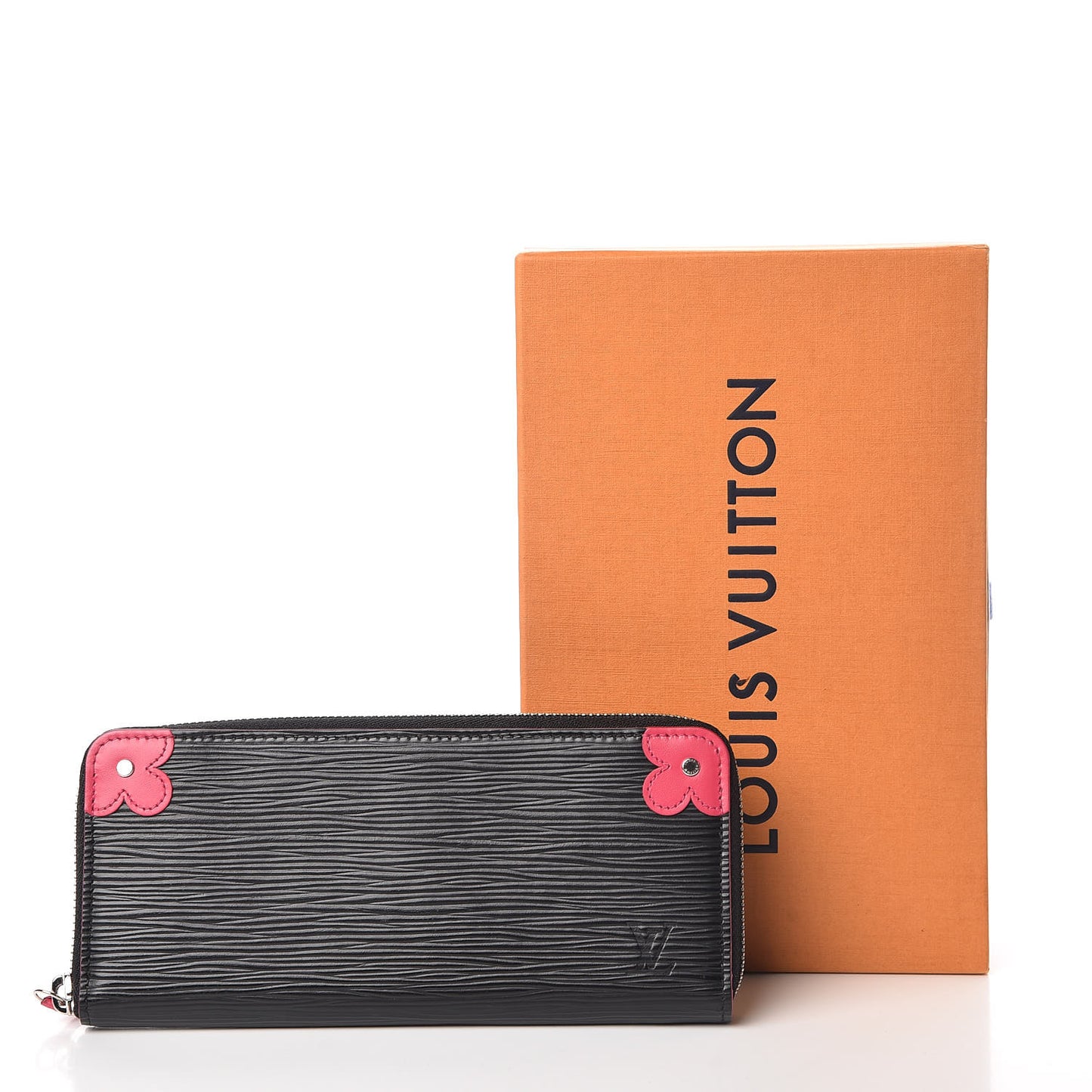 Epi Blooming Corners Clemence Wallet Black
