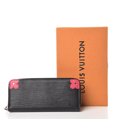 Louis Vuitton Epi Blooming Corners Clemence Wallet Black 8 of 8
