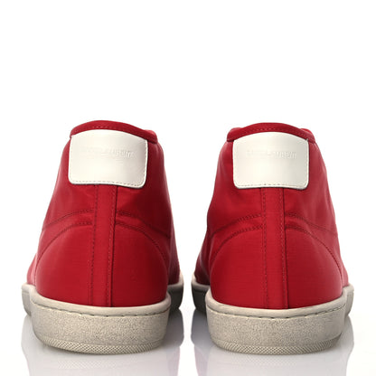 Saint Laurent Nylon Mens Court Classic SL/39 Mid Top 8 Banjar Red Coffee White 5 of 14