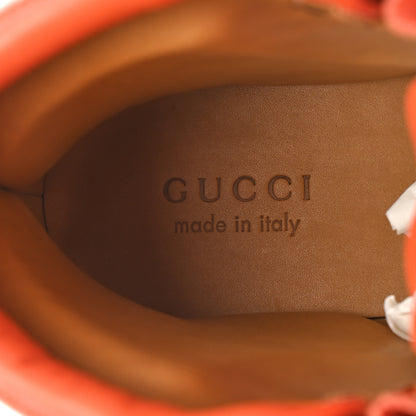 Gucci X THE NORTH FACE Monogram Textured Calfskin Mens Hiking Ankle Boots 10.5 Beige Ebony Deep Orange 7 of 10