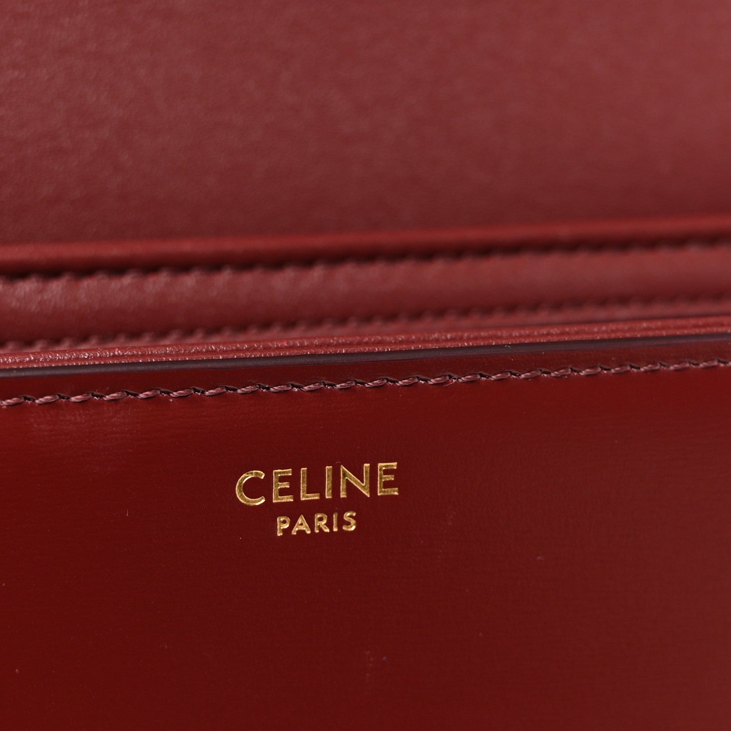 Celine Shiny Calfskin Teen Triomphe Light Burgundy 6 of 10