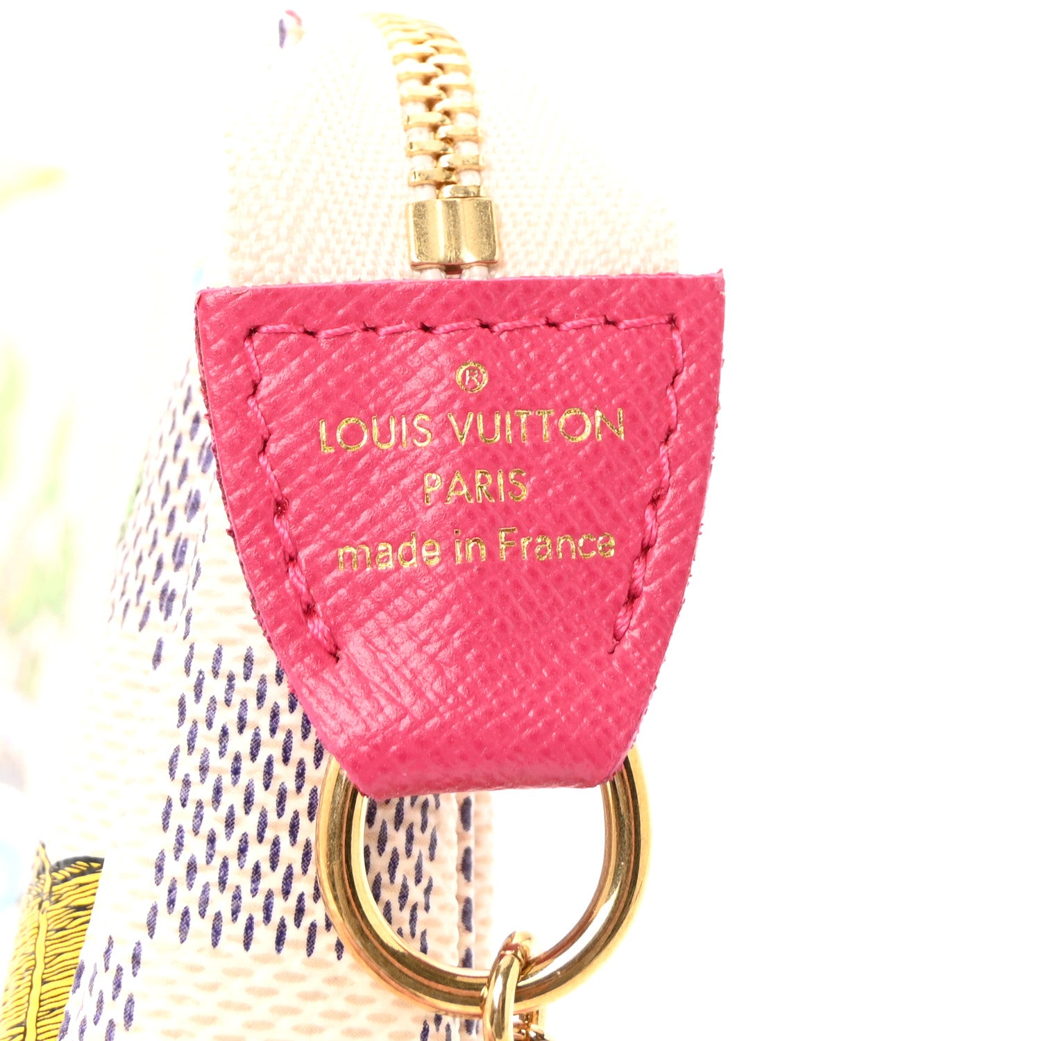 Louis Vuitton Damier Azur 2021 Christmas Animation Hollywood Mini Pochette Accessories Fuchsia 6 of 6