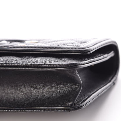 Chanel Caviar Quilted CC Filigree Wallet On Chain WOC Black 10 of 11