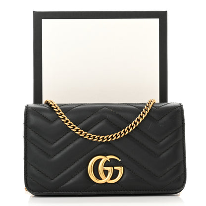 Gucci Calfskin Matelasse GG Marmont Mini Bag Black 15 of 15