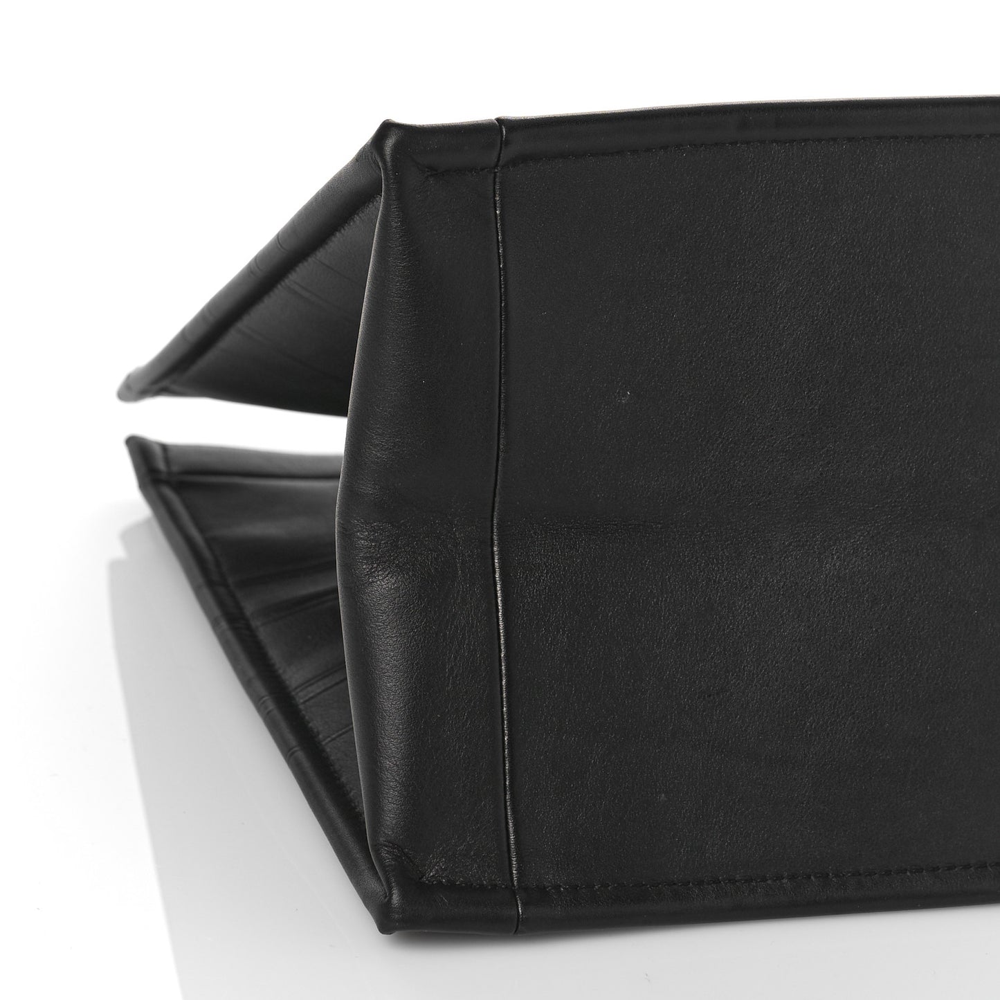 Calfskin Embossed Medium Book Tote Black