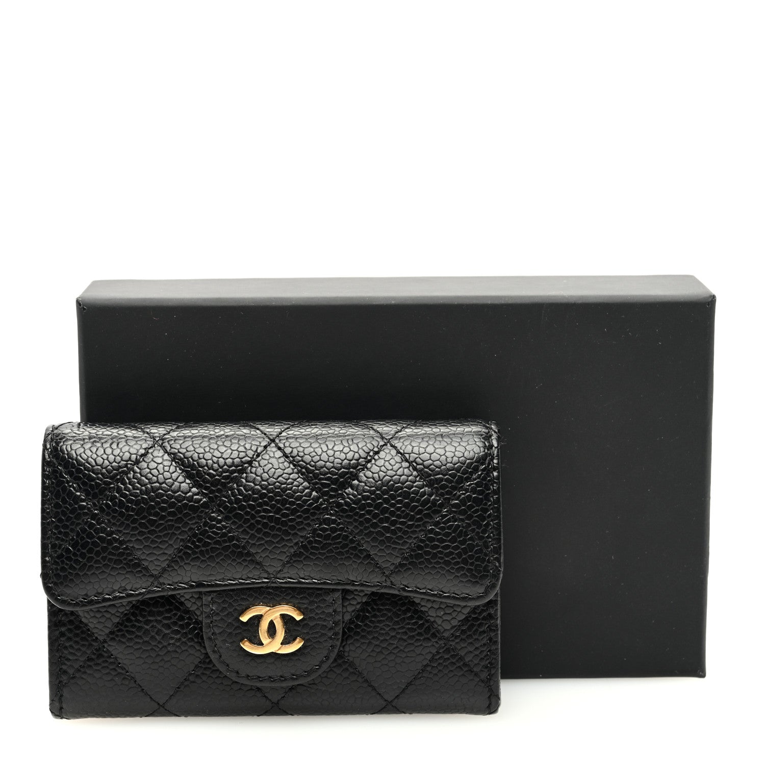 Chanel Caviar Quilted Flap Card Holder Wallet Black 8 of 8