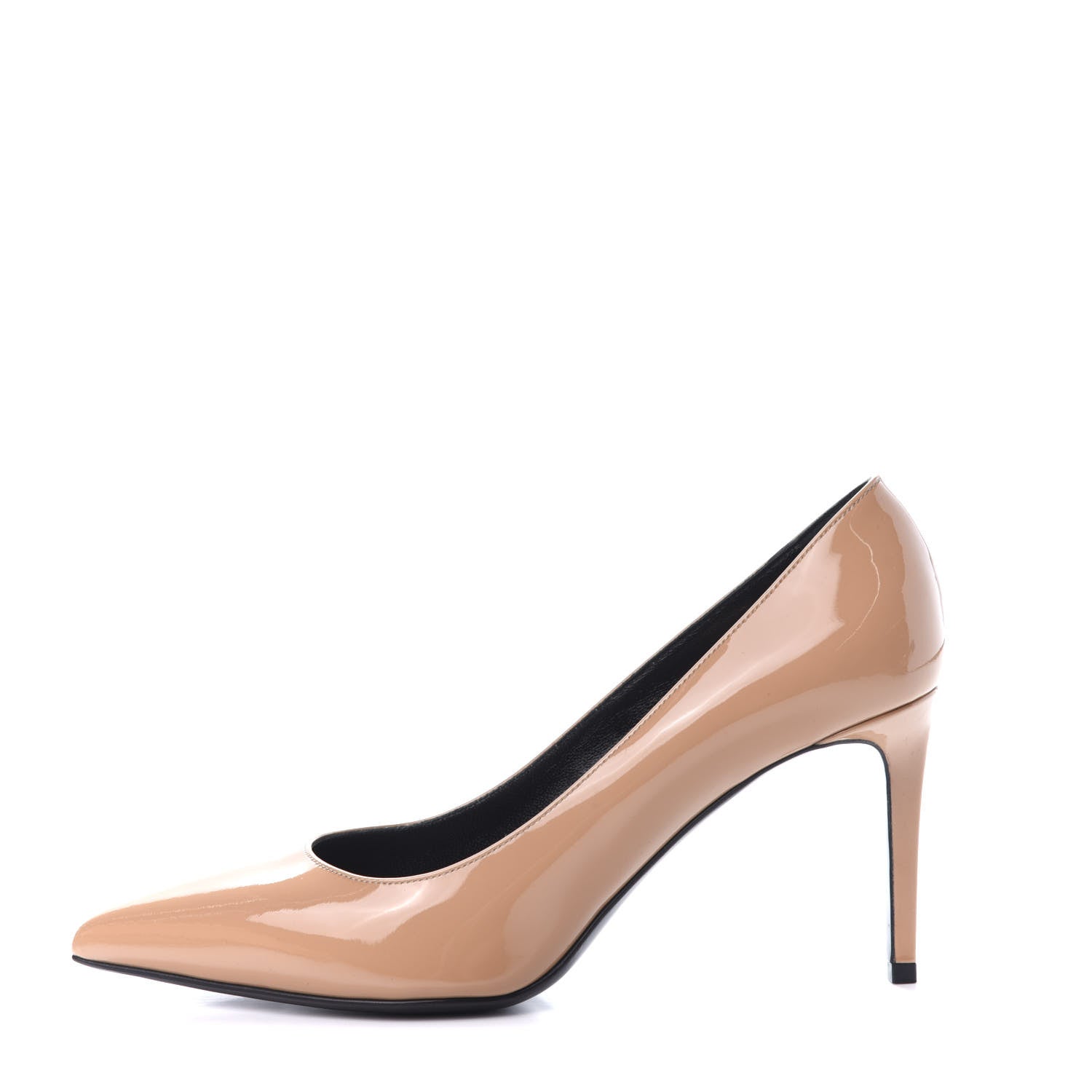 Saint Laurent Patent Classic Paris 105 Escarpin Pumps 38 Nude 1 of 13