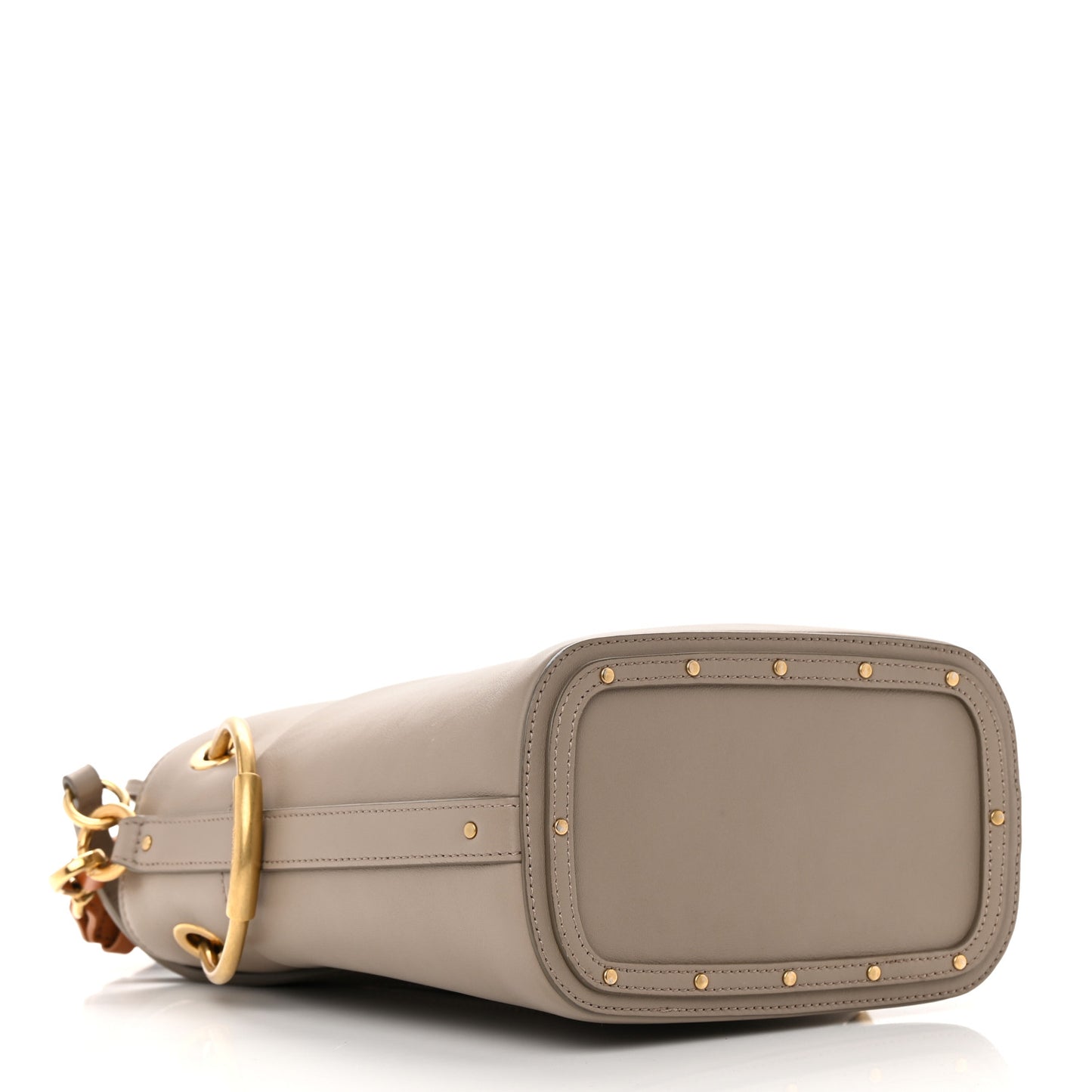 Smooth Calfskin Small Roy Bucket Bag Motty Grey