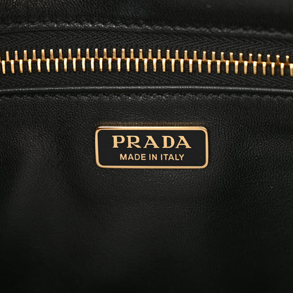 Prada Calfskin Soft Sound Charms Shoulder Bag Black 6 of 10