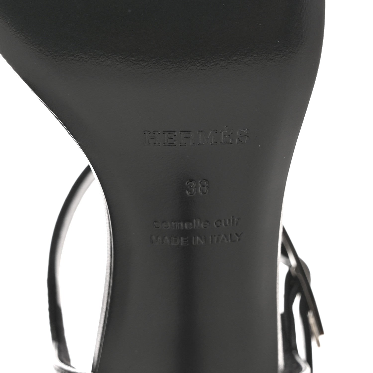 Hermes Chevre Judy 70 Sandals 38 Black 8 of 10