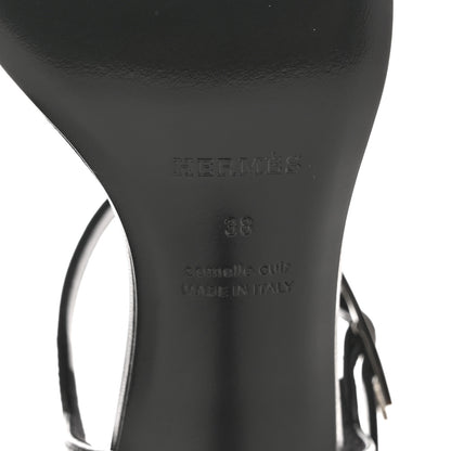 Hermes Chevre Judy 70 Sandals 38 Black 8 of 10