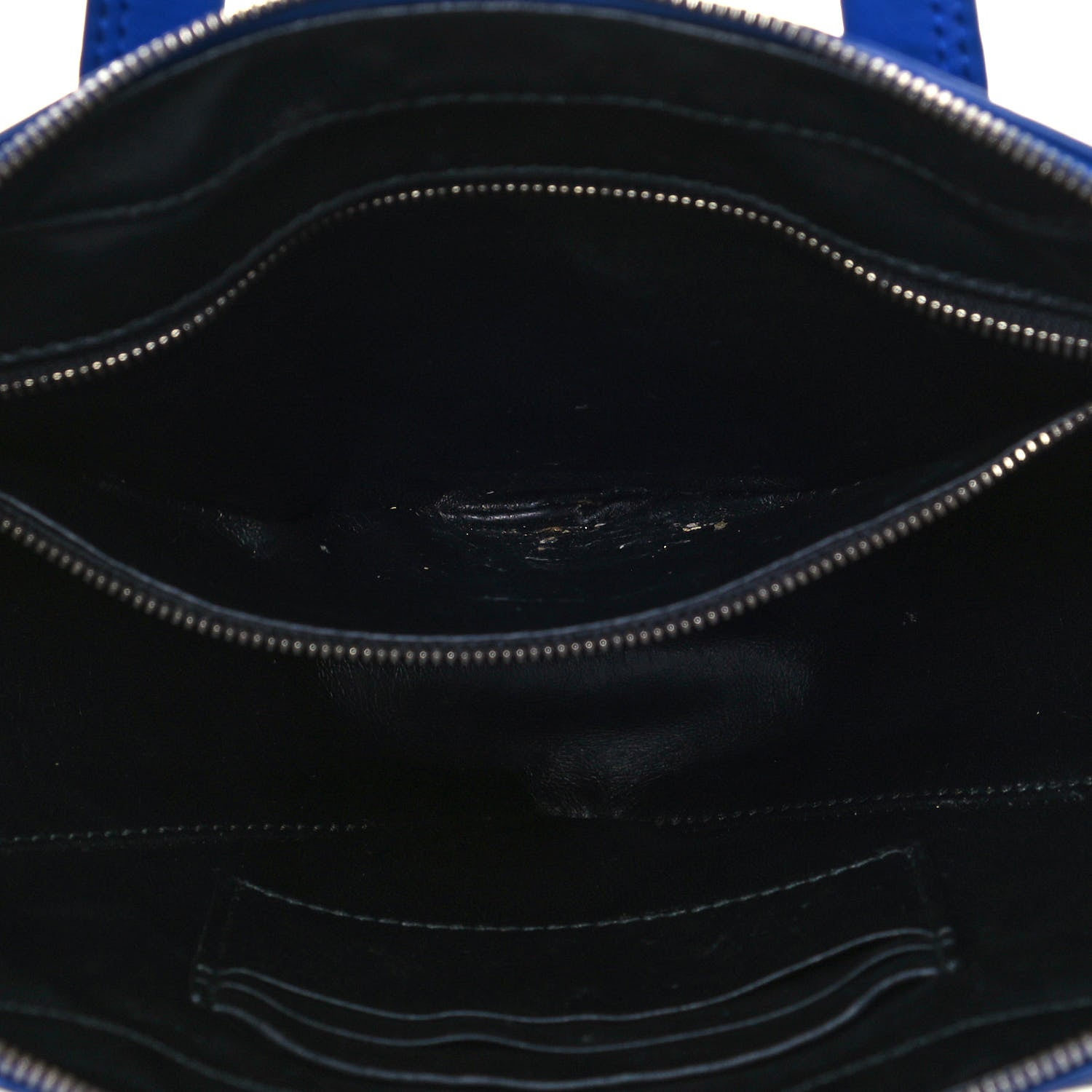 Balenciaga Shiny Day Calfskin Logo XS Triangle Chain Duffle Bleu Roi White 5 of 16