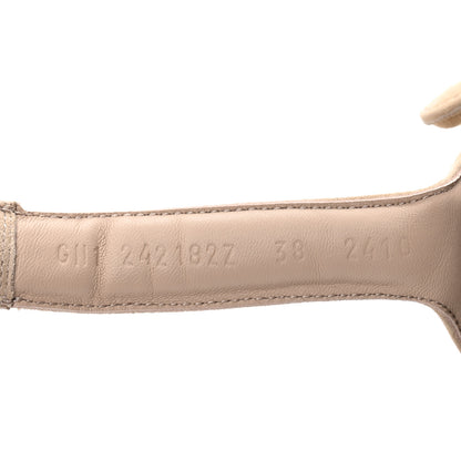 Hermes Suede Goatskin Junior Sandals 38 Beige Camel 9 of 11