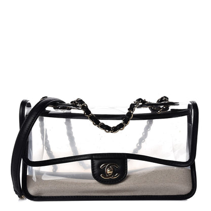 Chanel Lambskin PVC Medium Coco Sand Flap Black 1 of 9