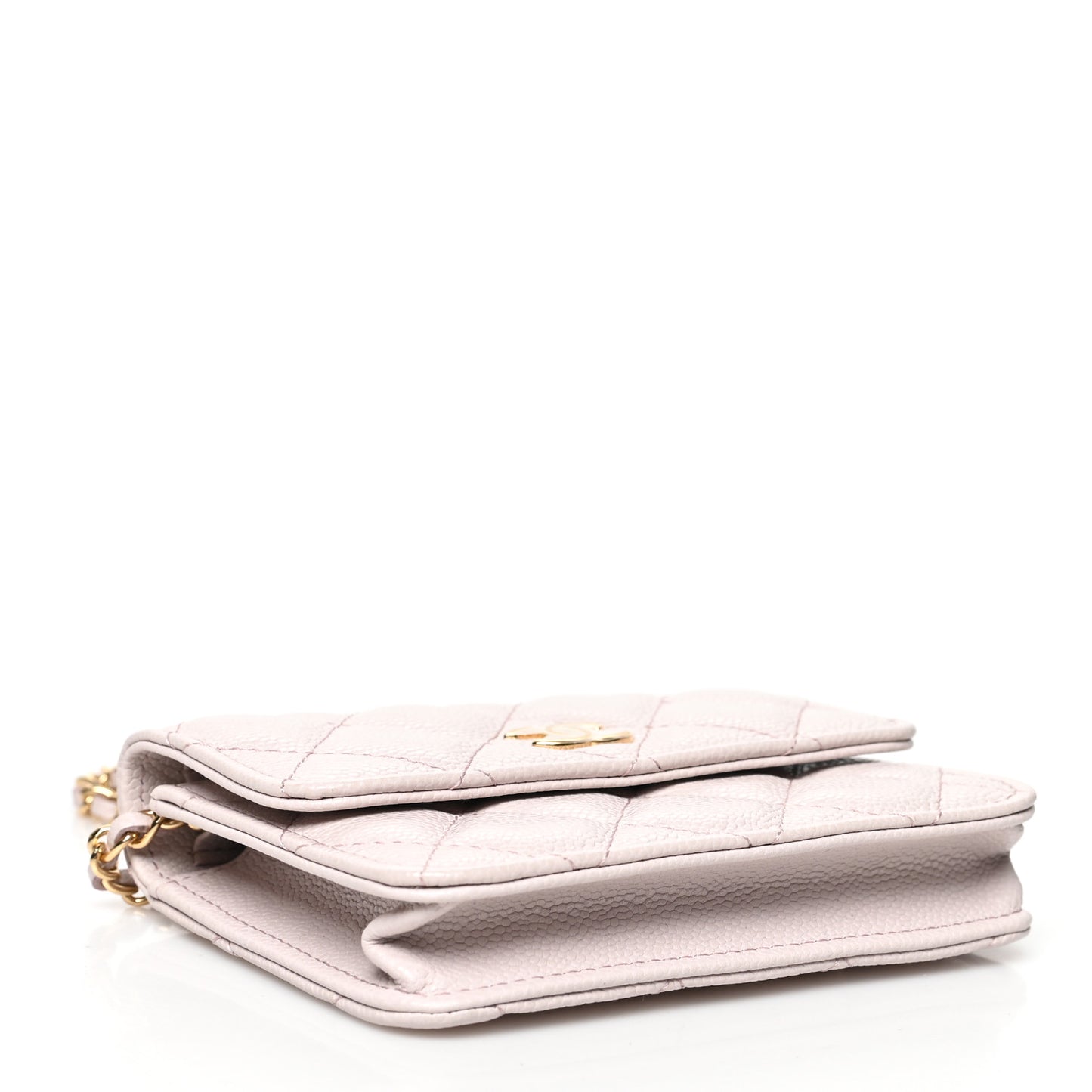 Caviar Quilted Miss Coco Clutch With Chain Light Purple