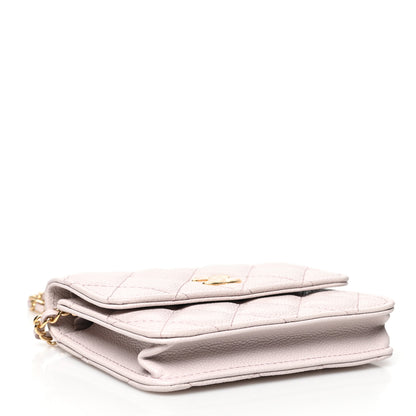 Chanel Caviar Quilted Miss Coco Clutch With Chain Light Purple 5 of 12