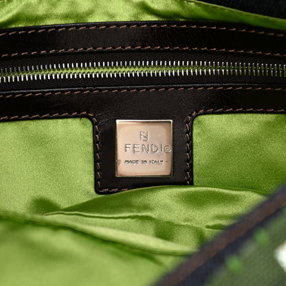 Fendi Denim Flower Applique Baguette Blue 6 of 7