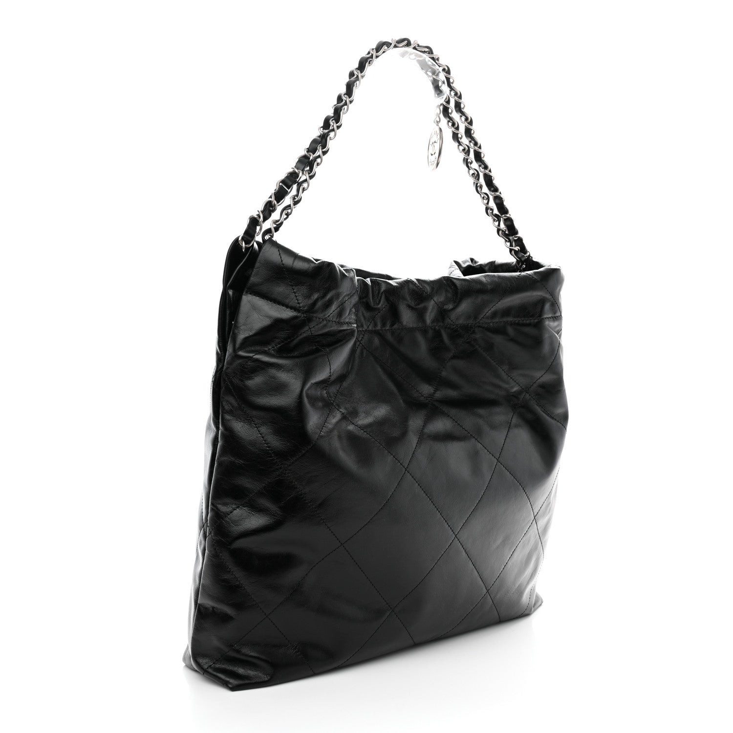 Chanel Shiny Calfskin Quilted Chanel 22 Black 4 of 11