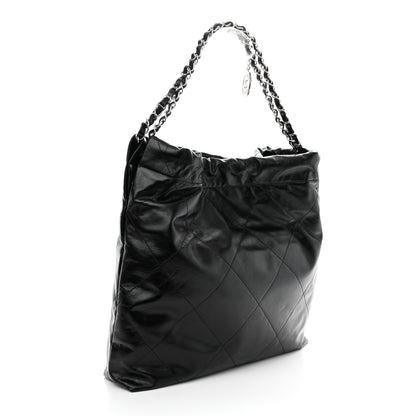Chanel Shiny Calfskin Quilted Chanel 22 Black 4 of 11