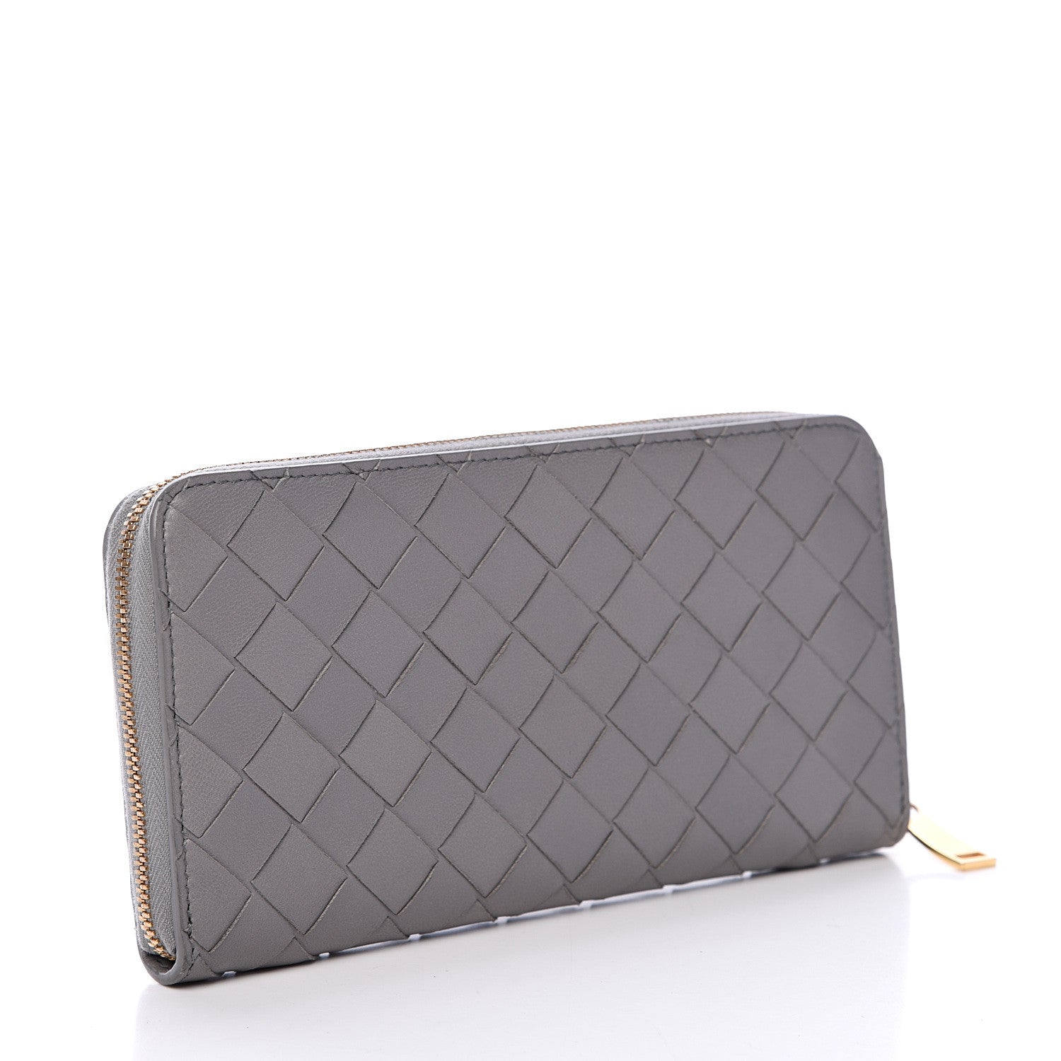 Bottega Veneta Nappa Intrecciato Zip Around Wallet Concrete 2 of 8