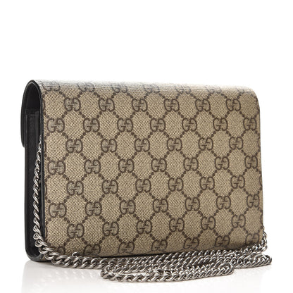 Gucci GG Supreme Monogram Mini Dionysus Chain Wallet Beige Black 3 of 9