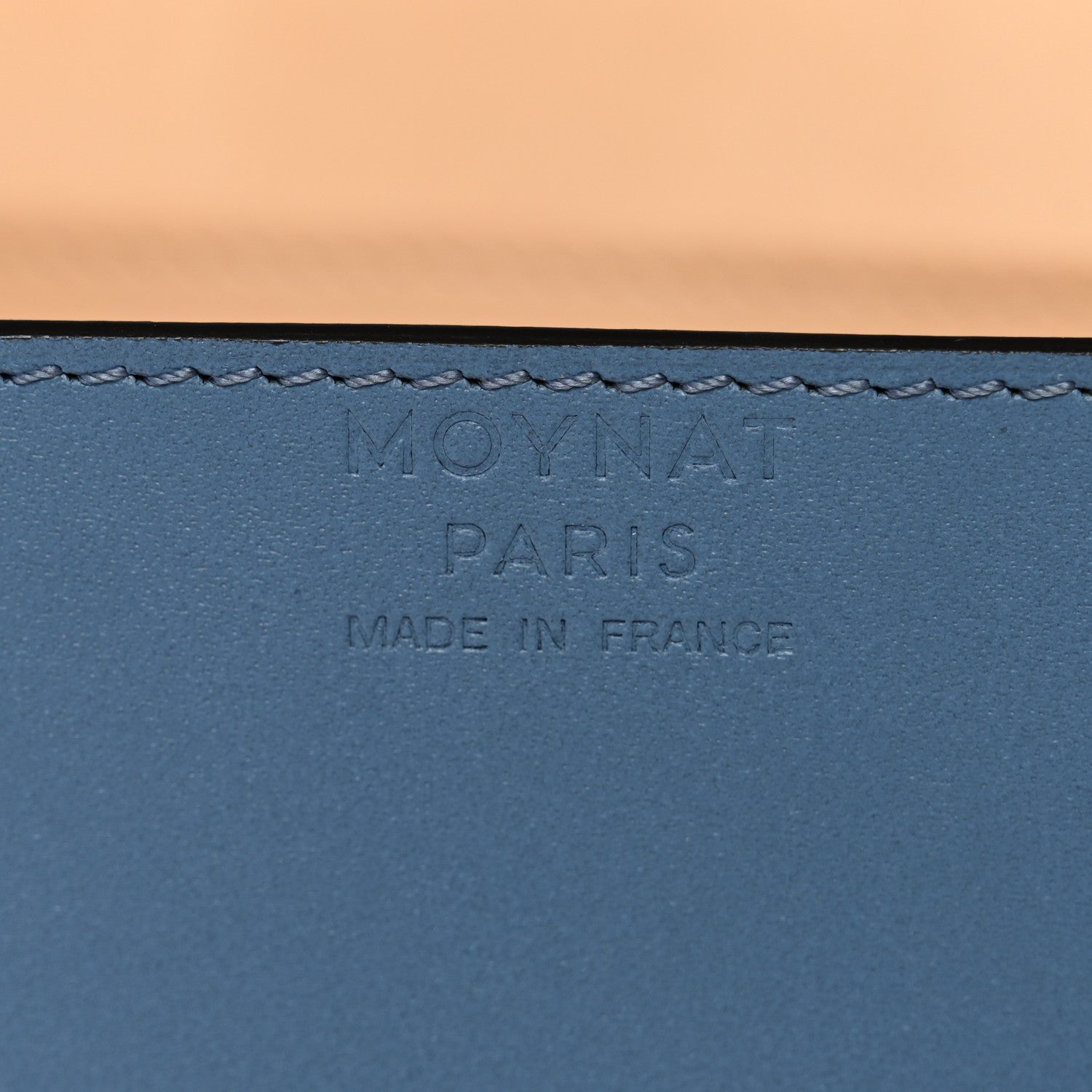 Moynat Box Calfskin Cabotin Blue 5 of 8