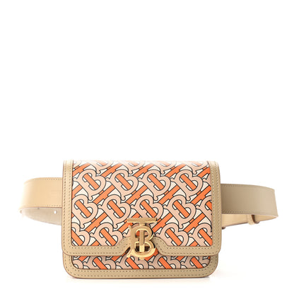 Burberry Calfskin Monogram TB Bum Bag Bright Orange 1 of 8