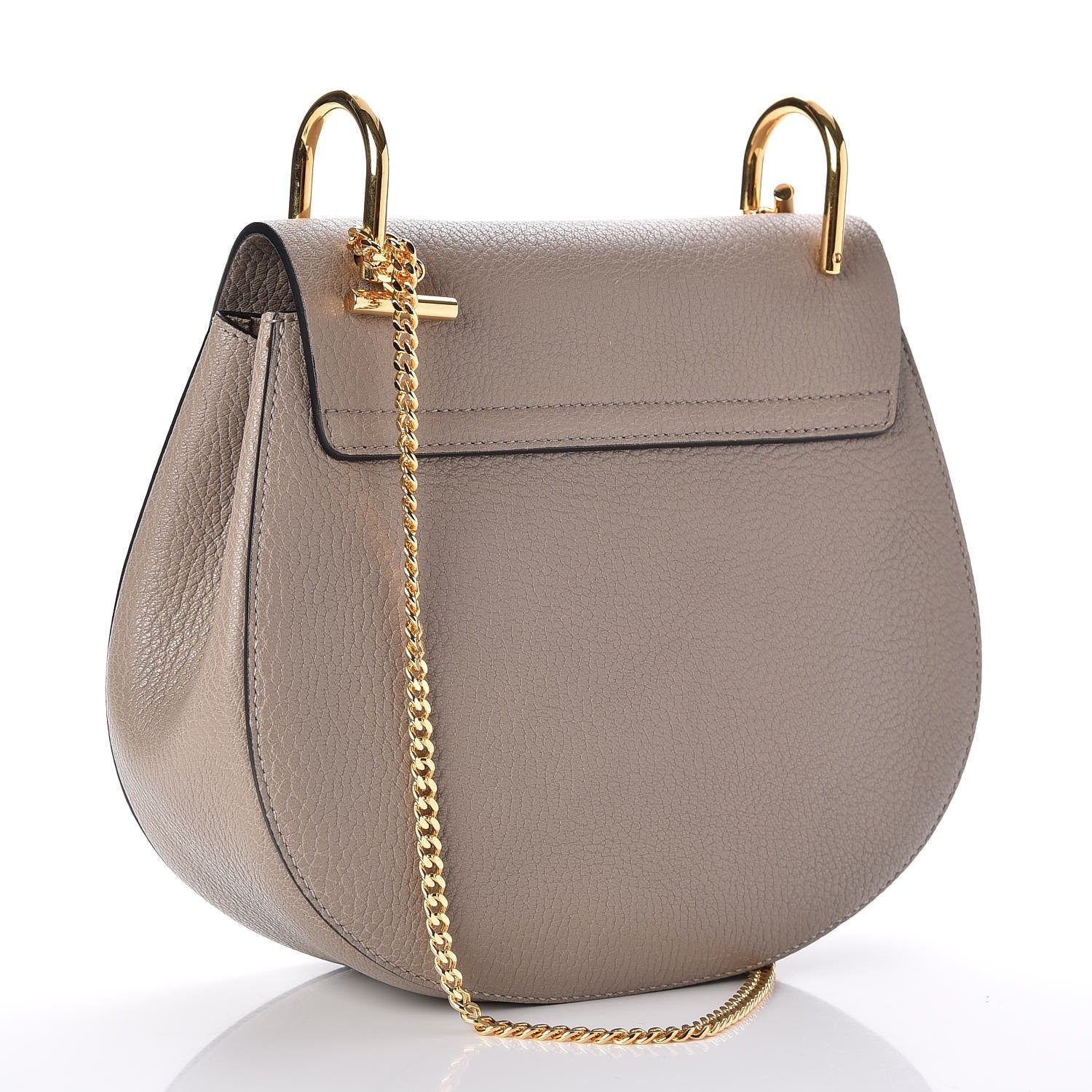 Chloe Grained Lambskin Drew Shoulder Bag Motty Grey 3 of 7