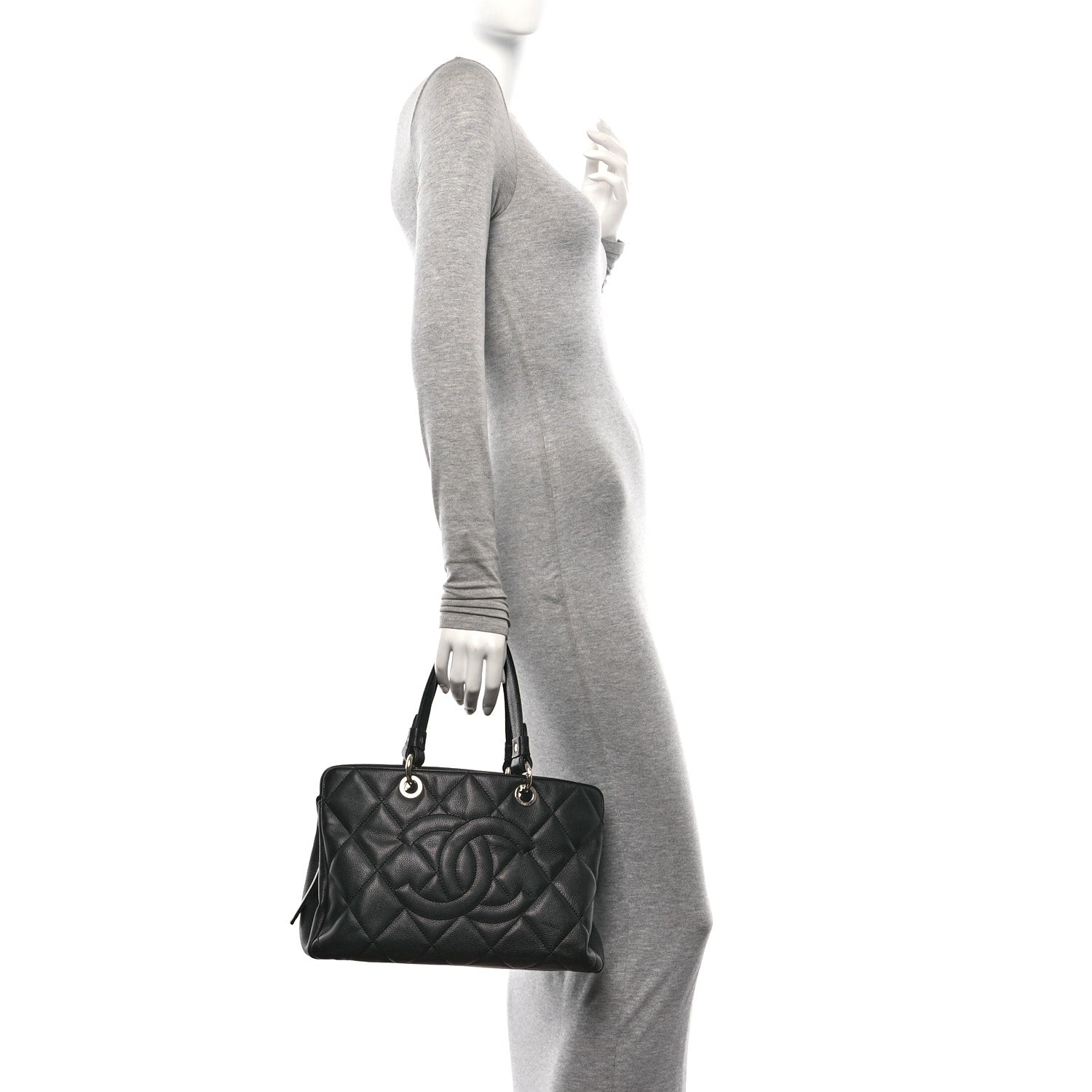 Chanel Soft Caviar Quilted CC Timeless Tote Black 1 of 7