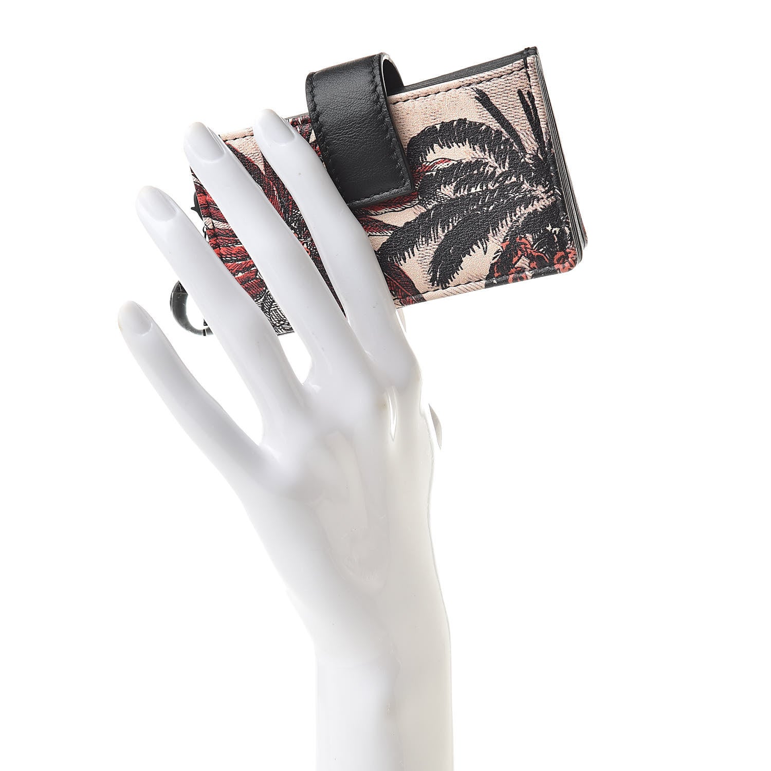 Christian Dior Calfskin Lady Dior Toile de Jouy Gusseted Card Holder Rouge Multicolor 2 of 8