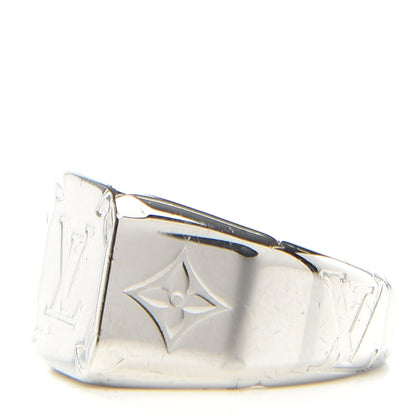 Louis Vuitton Monogram Signet Ring M Silver 3 of 7