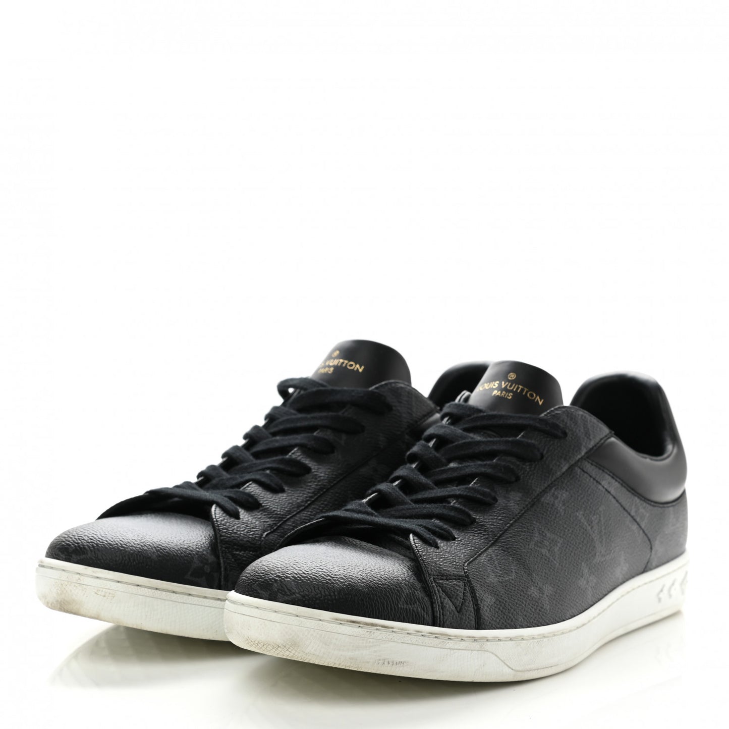 Calfskin Monogram Eclipse Luxembourg Sneakers 12 Black