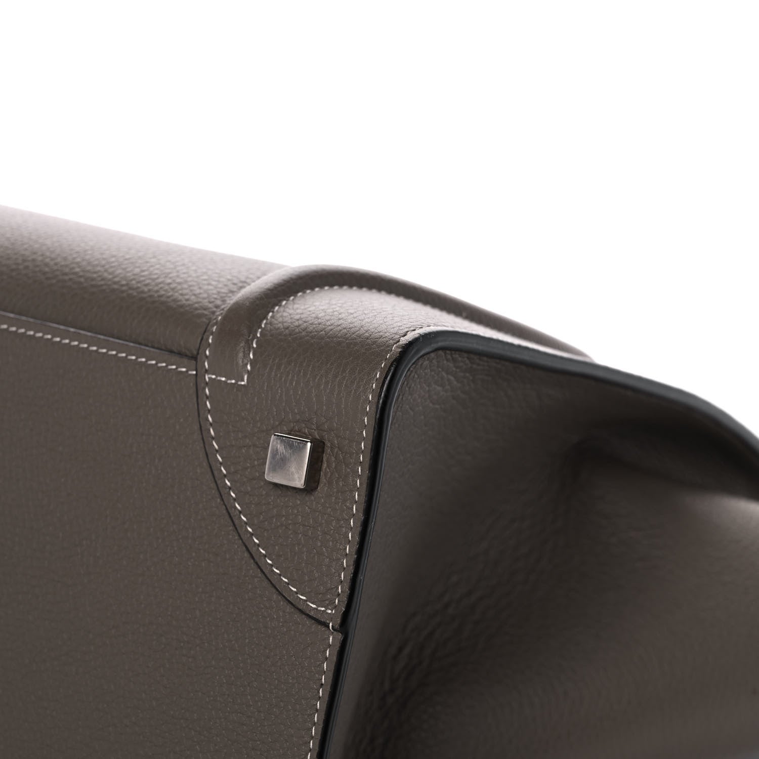 Celine Drummed Calfskin Mini Luggage Souris 11 of 12