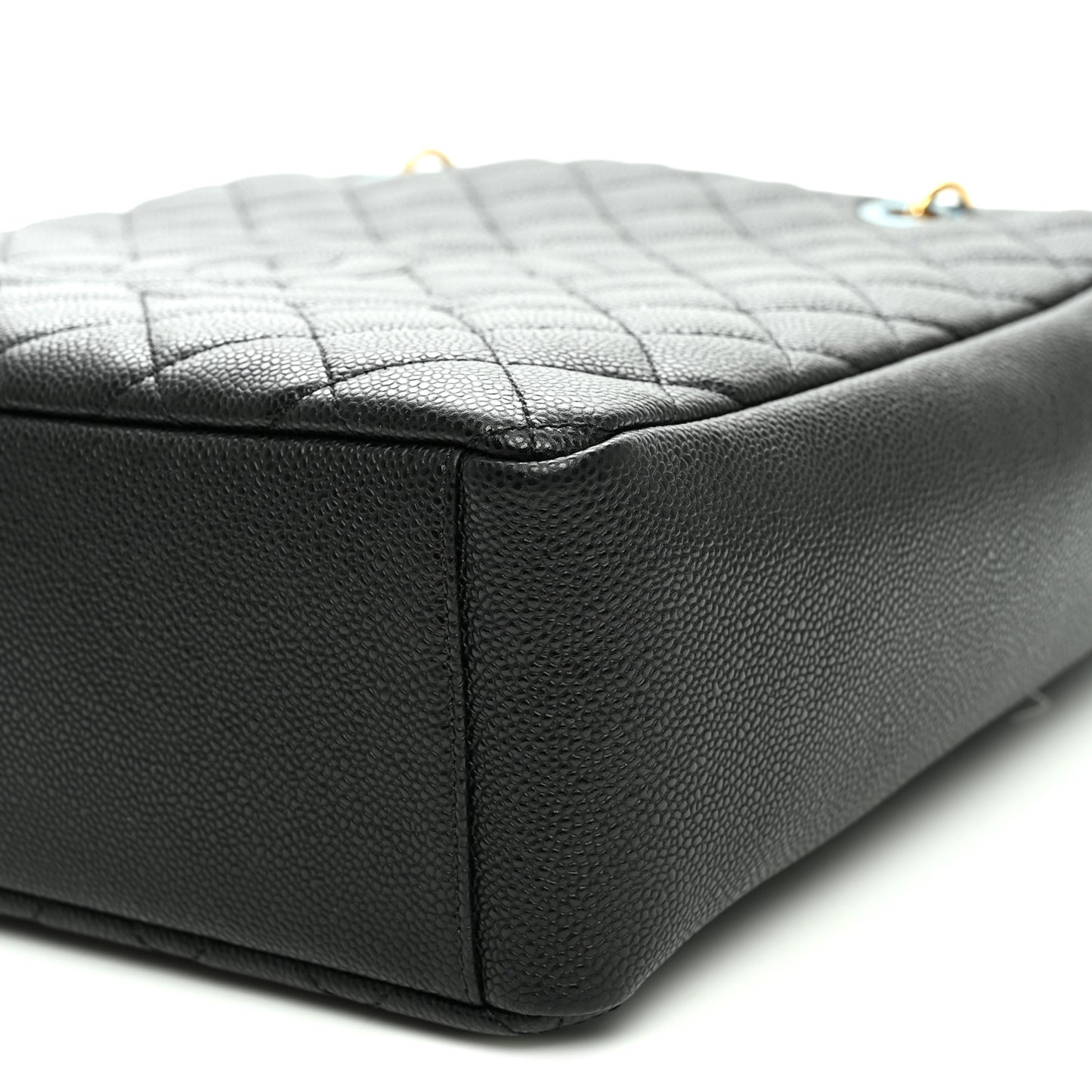 Caviar Quilted Vertical Grand Shopping Tote GST Black