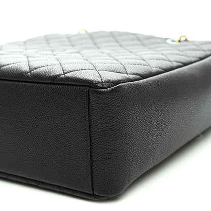 Chanel Caviar Quilted Vertical Grand Shopping Tote GST Black 10 of 10