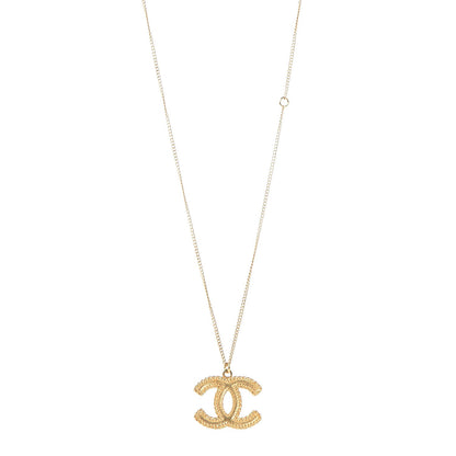 Chanel CC Necklace Matte Gold 1 of 6