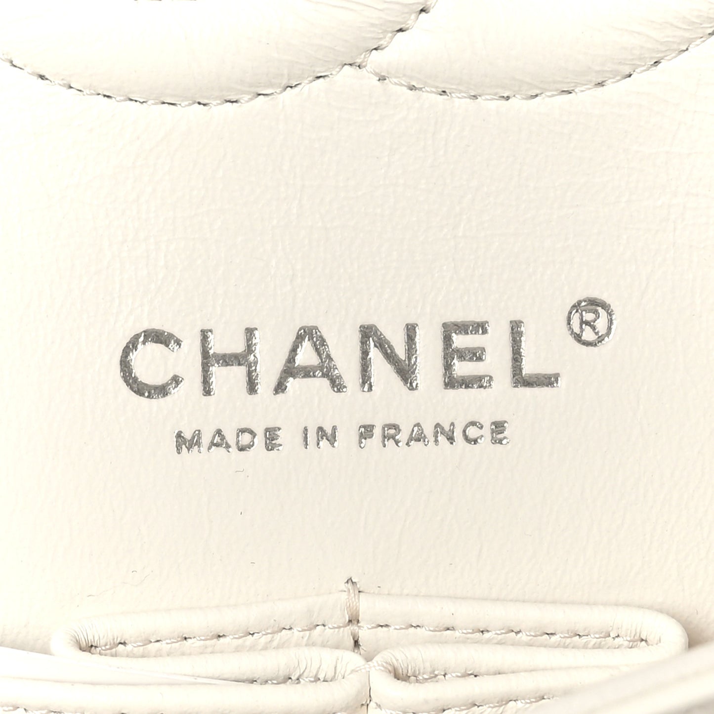 Lambskin Quilted Medium Double Flap White
