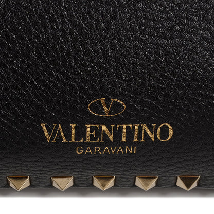 Valentino Garavani Pebbled Calfskin Large Rockstud Flip-Lock Messenger Bag Black 9 of 9