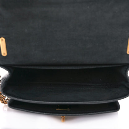 Louis Vuitton Grained Calfskin Lockme Chain Bag Black 5 of 14