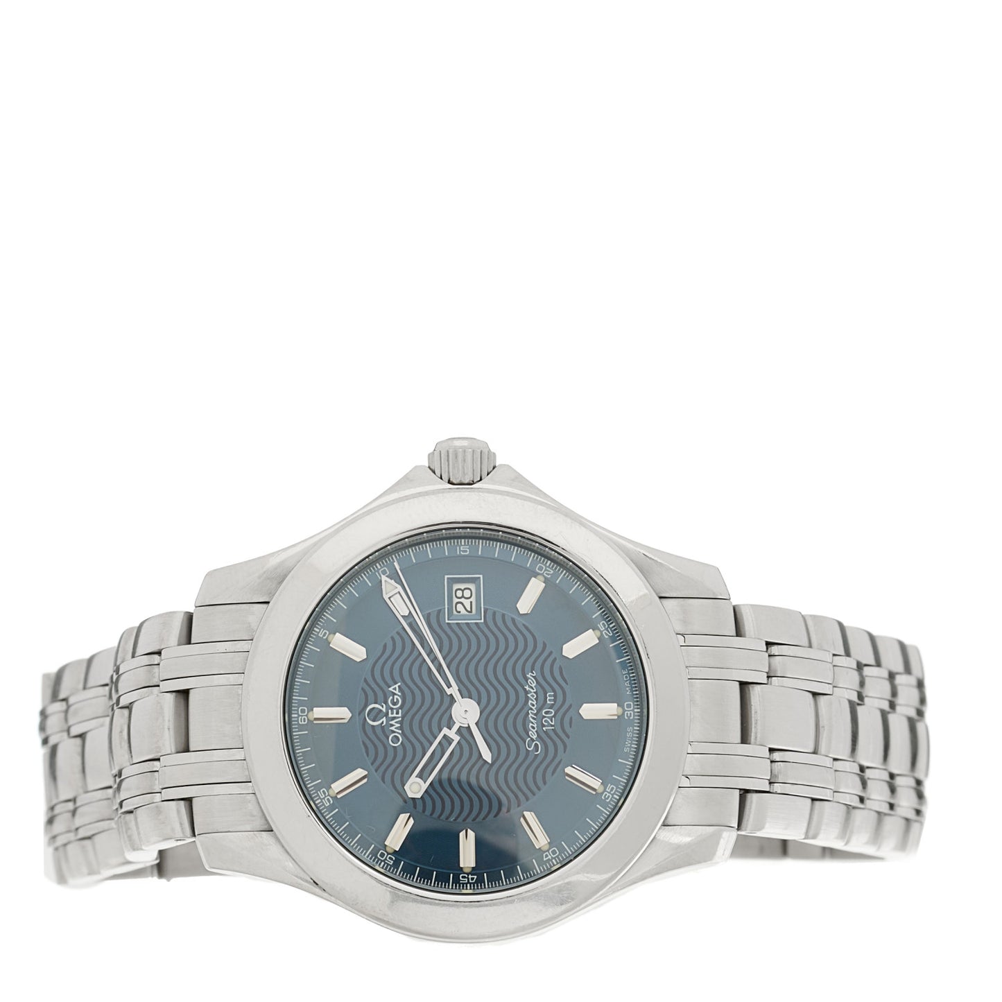 Stainless Steel 36mm Seamaster 120M Quartz Watch Blue 2511.81