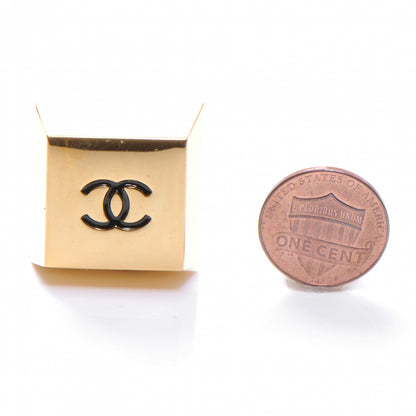 Chanel CC Square Clip On Earrings Gold 2 of 4