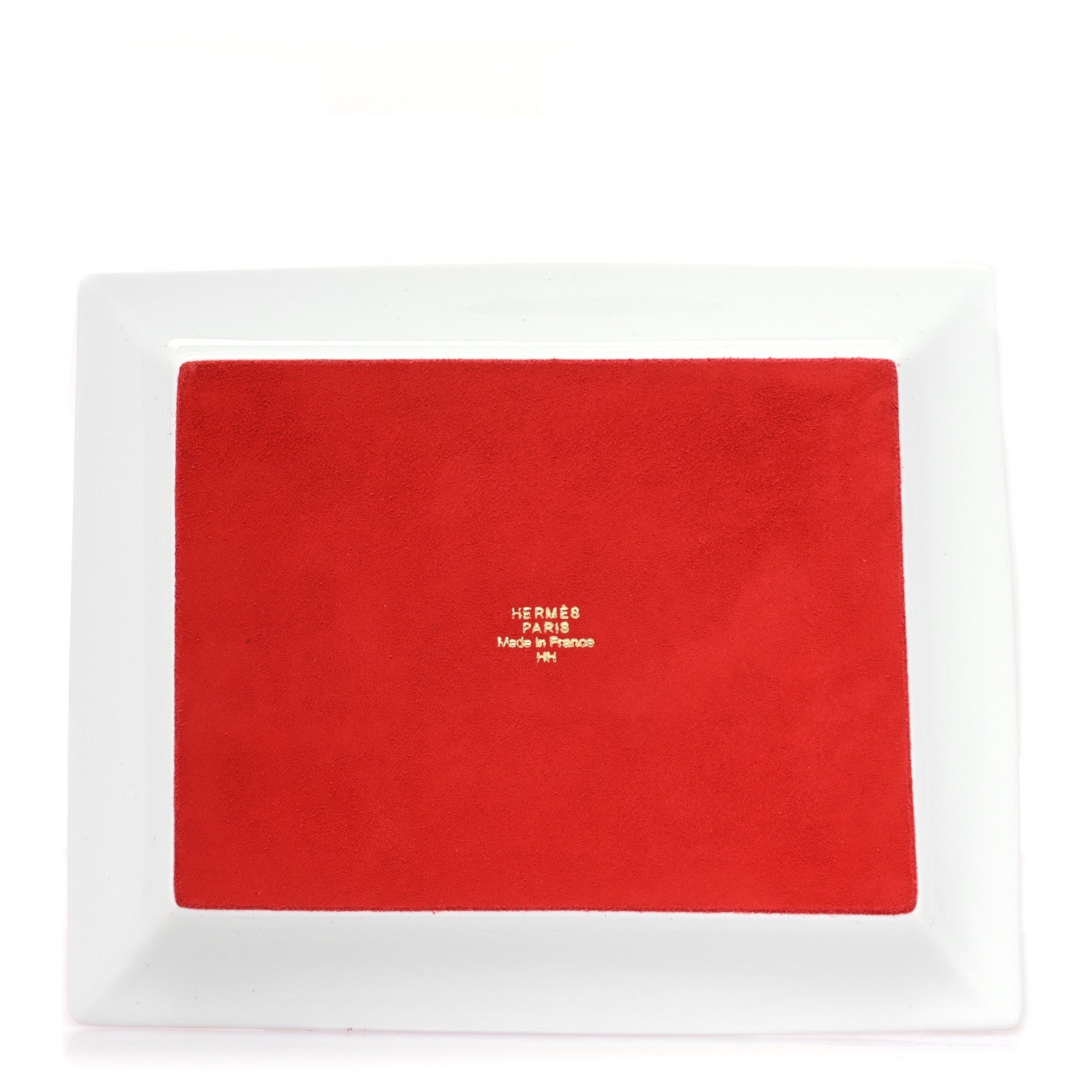 Hermes Porcelain Sellier Change Tray Rouge Or 3 of 7