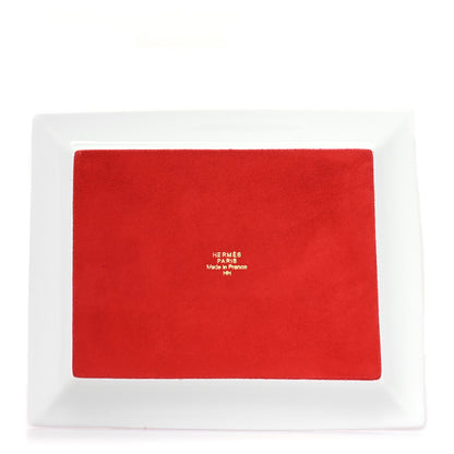 Hermes Porcelain Sellier Change Tray Rouge Or 3 of 7