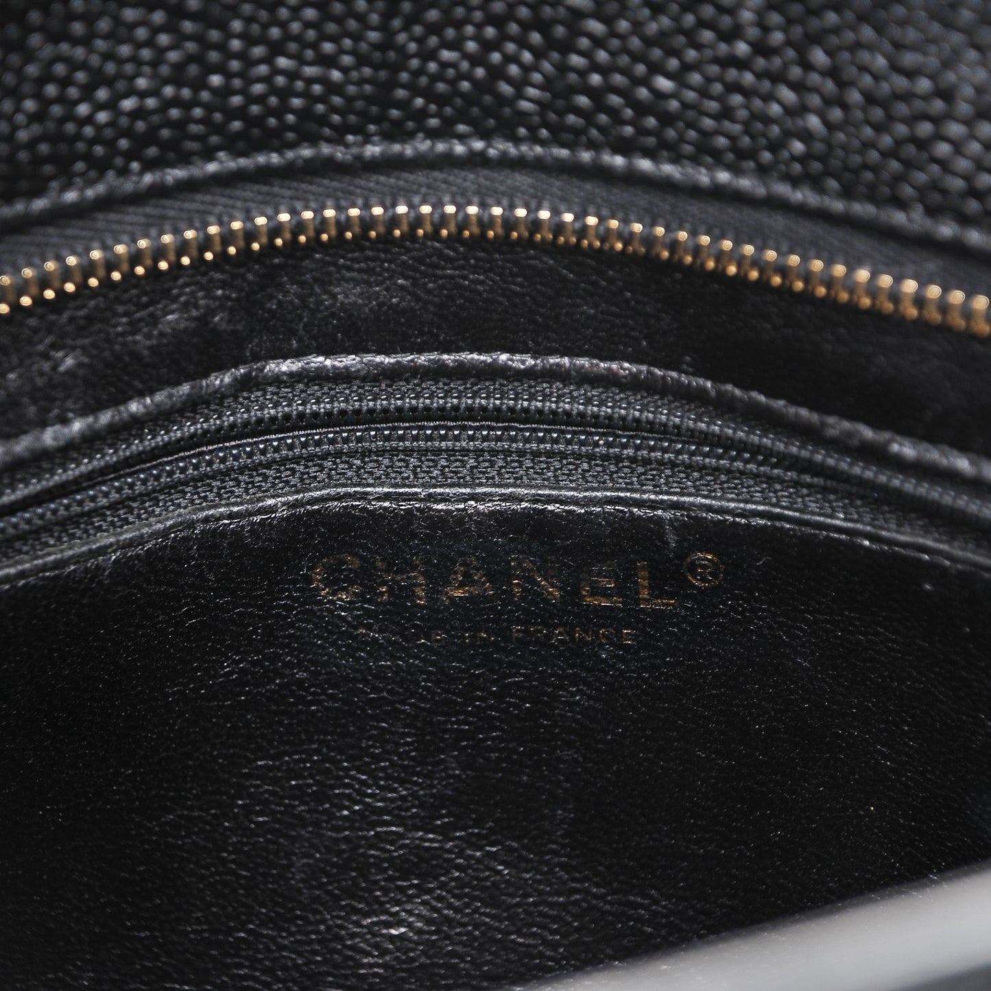 Caviar Quilted Medallion Tote Black