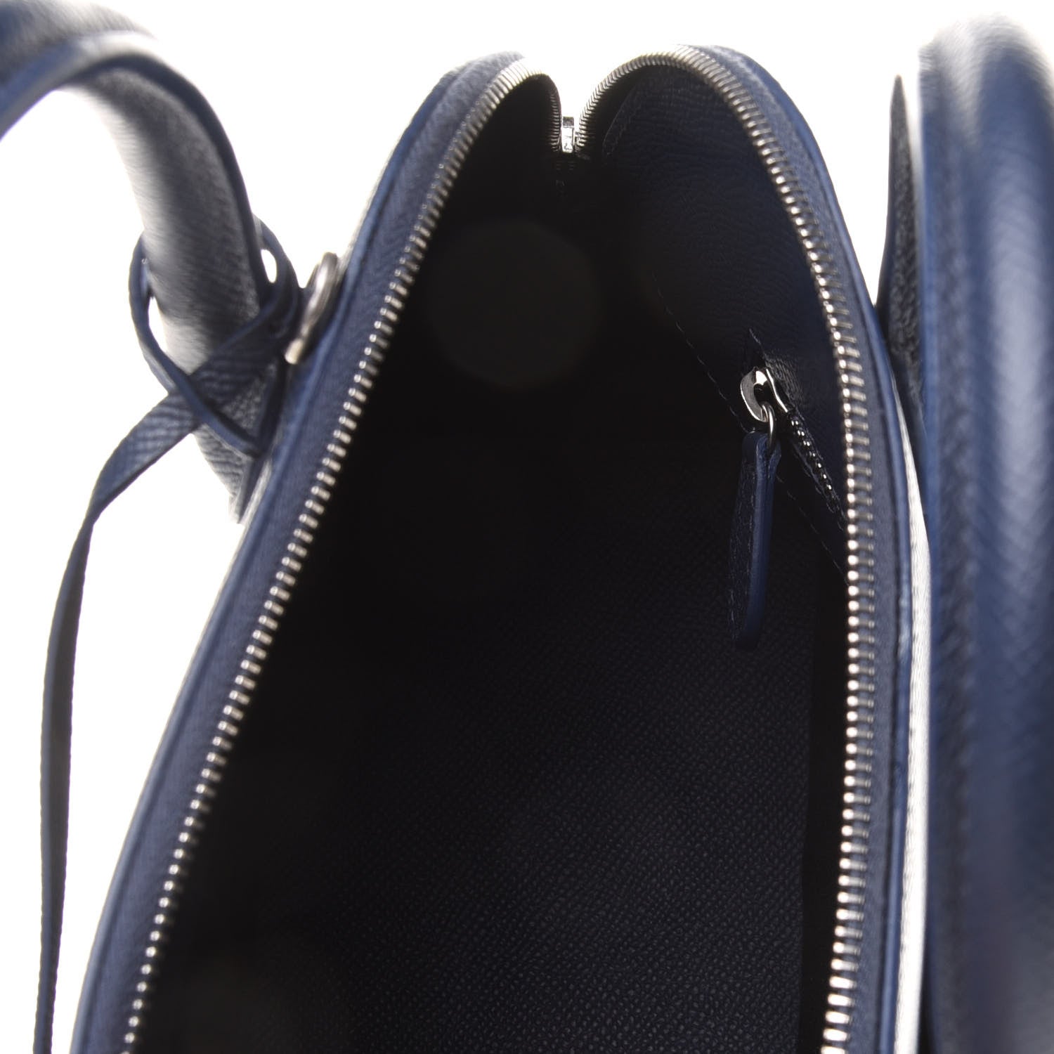 Balenciaga Signature Grained Calfskin Logo S Ville Top Handle Bag Bleu Canopee White 5 of 12